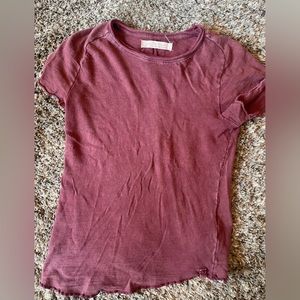Free People Maroon Tee size S